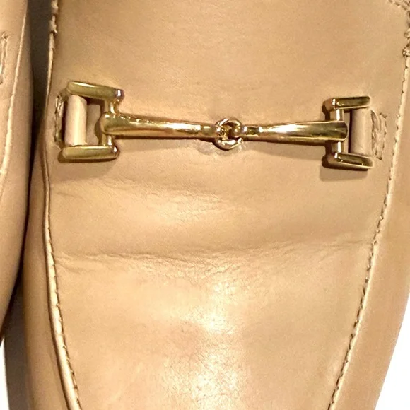 Sam Edelman Beige Loraine Loafers with Gold Accent Size 6 Women’s - Picture 3 of 10